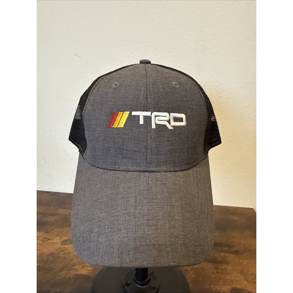 Toyota Racing TRD Gray Black Mesh Trucker Hat Adjustable Strap Back Cap NEW